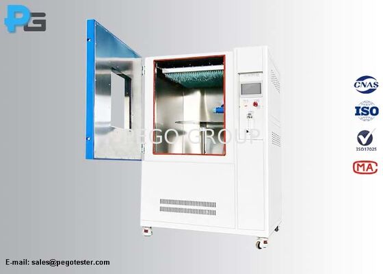 IEC60529 Ψηλός θάλαμος δοκιμής για βροχή με SUS304 από ανοξείδωτο χάλυβα και έλεγχο οθόνης αφής PLC για δοκιμές IPX1 και IPX2