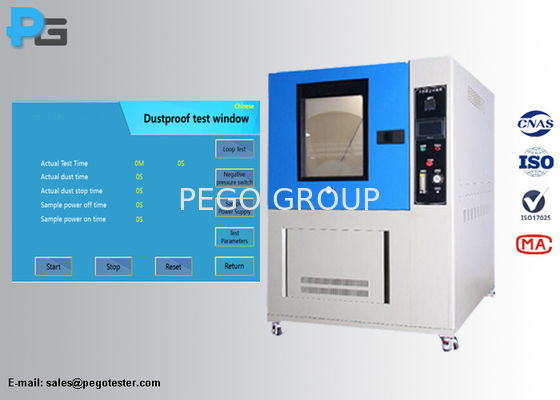 IP5X/έλεγχος οθόνης αφής PLC αιθουσών δοκιμής σκόνης IP6X με το κενό σύστημα